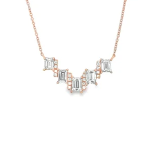 Emerald Diamond Pendant Necklace