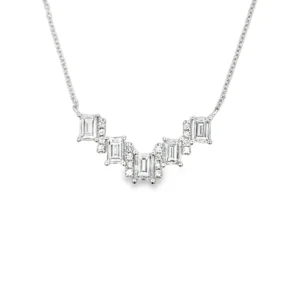 Emerald Cut Diamond Necklace