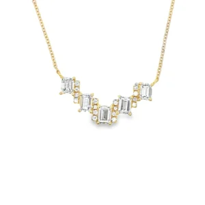 Emerald Diamond Pendant Necklace