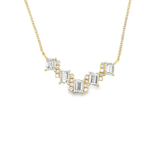 Emerald Diamond Pendant Necklace