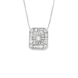 Baguette Diamond Pendant Necklace