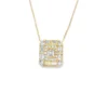 Square Diamond Pendant Necklace