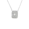 Emerald Halo Pendant Necklace