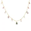 Gemstone Charm Station Necklace