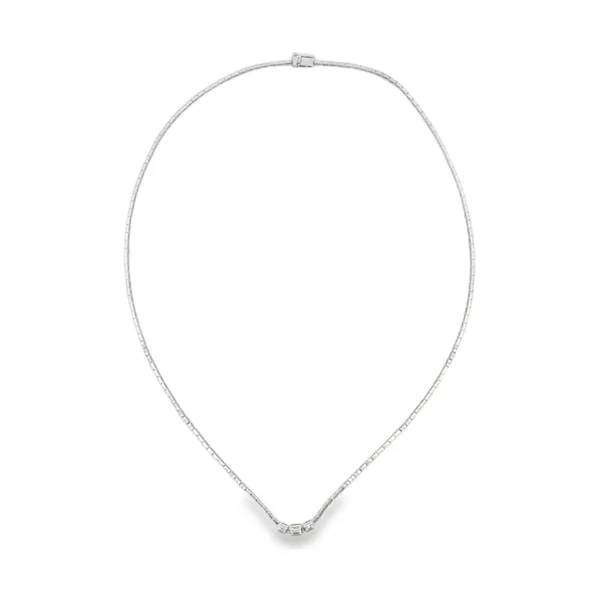 Three Stone Diamond Necklace