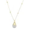 Teardrop Diamond Pendant Necklace