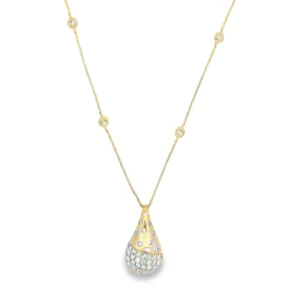 Teardrop Diamond Pendant Necklace
