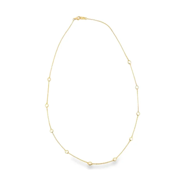 Bezel Diamond Station Necklace