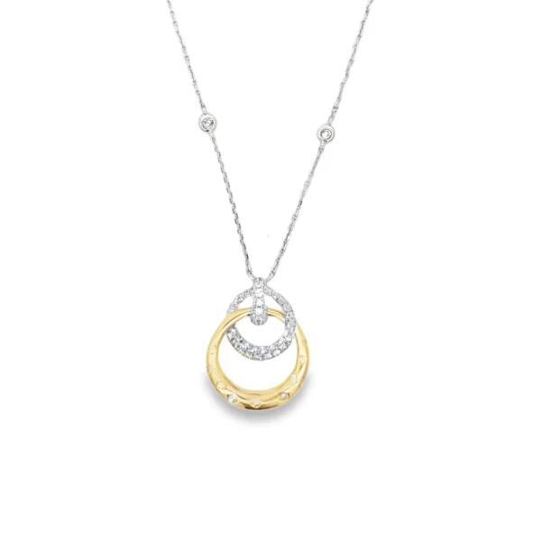 Circle Diamond Pendant Necklace