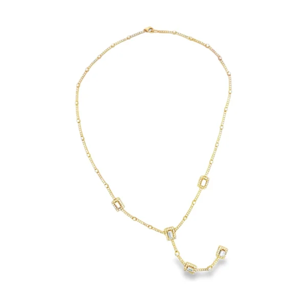 Baguette Diamond Statement Necklace