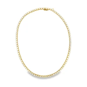 Round Diamond Tennis Necklace