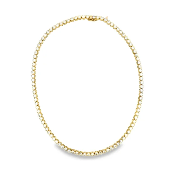 Round Diamond Tennis Necklace
