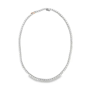 Round Tennis Diamond Necklace