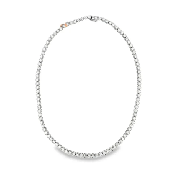 Round Tennis Diamond Necklace