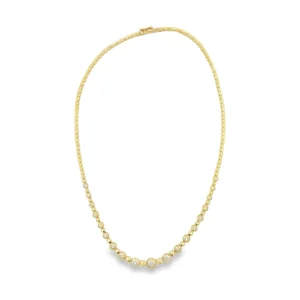 Beaded Diamond Station Necklace