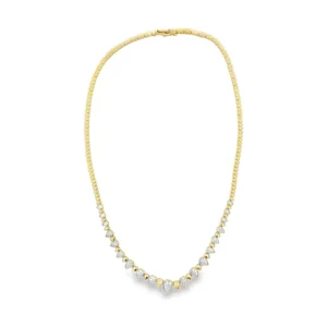 Diamond Heart Station Necklace
