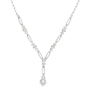 Diamond Link Y Necklace