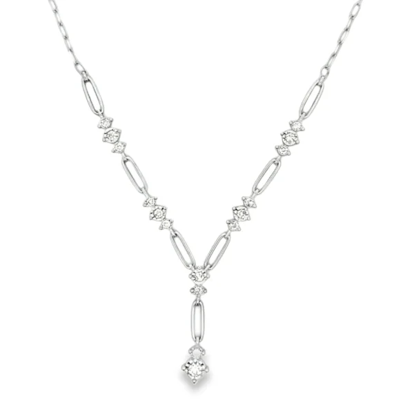 Diamond Link Y Necklace