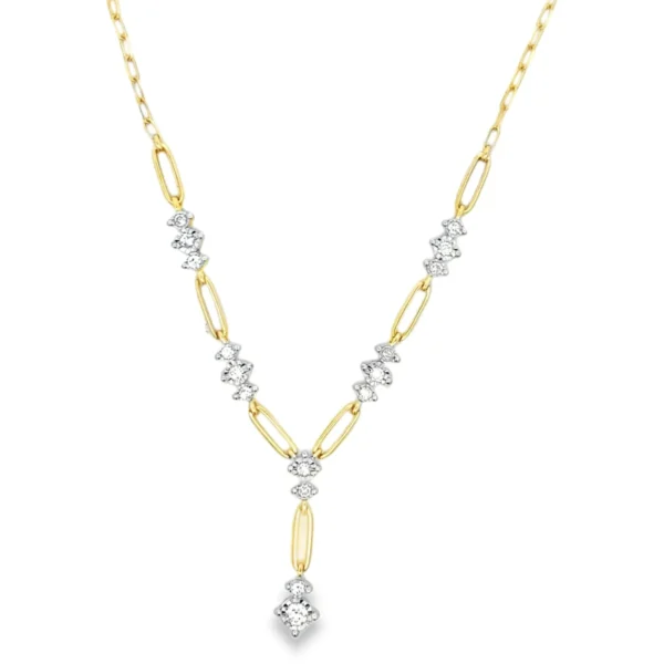 Diamond Link Y Necklace