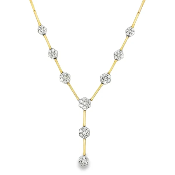 Diamond Cluster Y Necklace