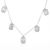 Emerald Cut Diamond Necklace