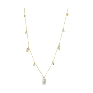 Diamond Station Chain Necklace