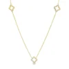 Clover Diamond Station Necklace