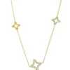 Floral Diamond Station Necklace