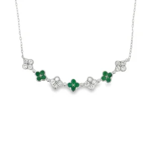 Emerald Clover Motif Necklace