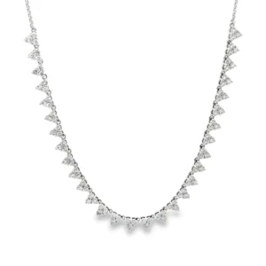 Triangle Diamond Fringe Necklace
