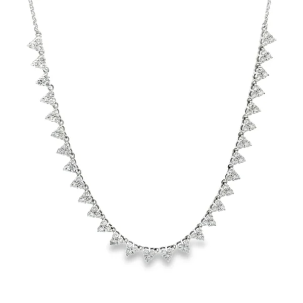 Triangle Diamond Fringe Necklace