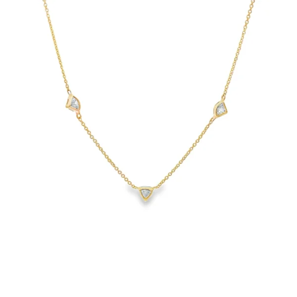 Trillion Diamond Station Necklace