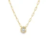 Oval Diamond Paperclip Necklace