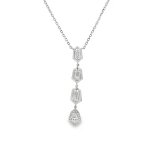 Geometric Diamond Drop Necklace