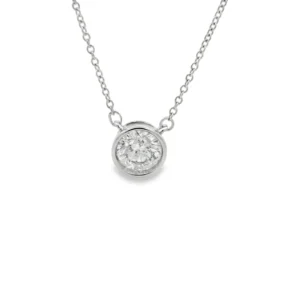 Bezel Round Diamond Pendant