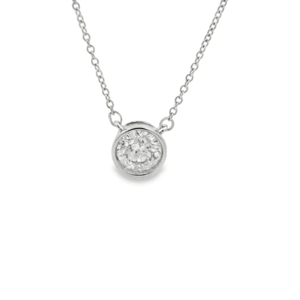 Bezel Round Diamond Pendant