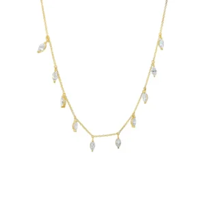 Marquise Diamond Charm Necklace