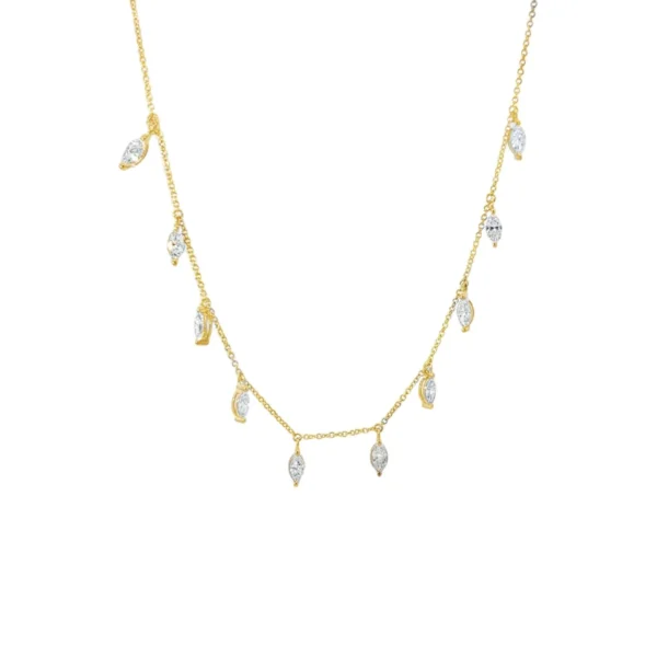 Marquise Diamond Charm Necklace