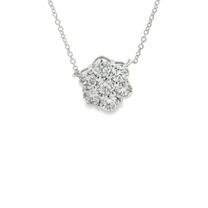 Diamond Cluster Pendant Necklace