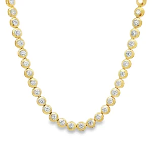 Bezel Diamond Tennis Necklace
