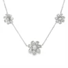 Floral Diamond Cluster Necklace