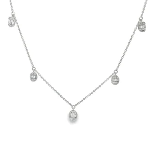Diamond Charm Station Necklace