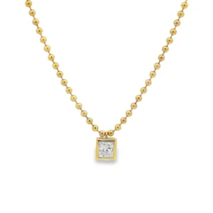 Radiant Diamond Bead Necklace