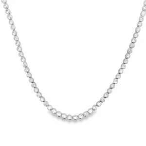 Bezel Diamond Tennis Necklace