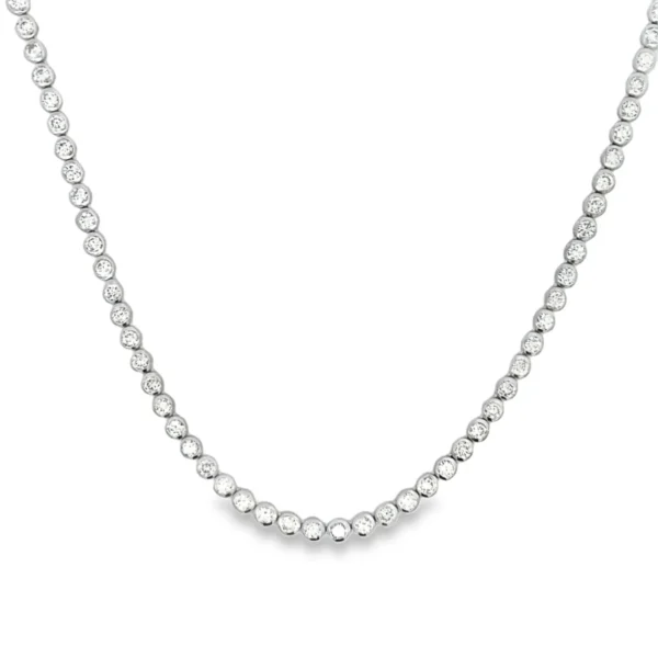 Bezel Diamond Tennis Necklace