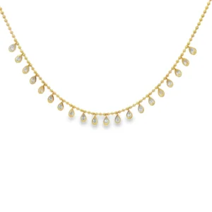 Pear Diamond Fringe Necklace