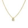 Square Diamond Pendant Necklace