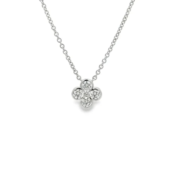 Clover Diamond Pendant Necklace