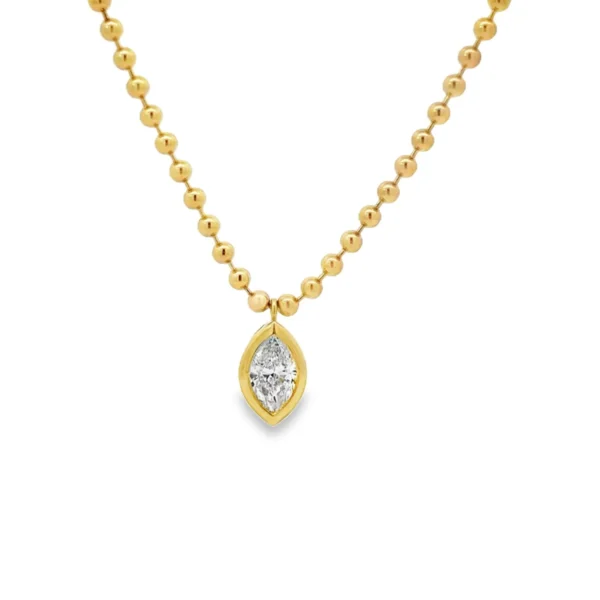 Marquise Diamond Pendant Necklace