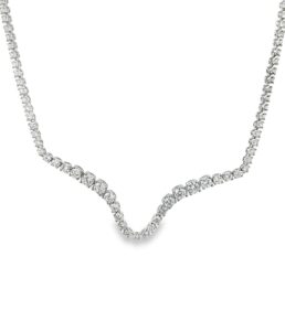 V Shape Diamond Necklace